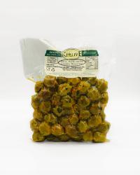 Oliwki zielone z Sycylii „Nocellara del Belice” z oregano i marchewką 500 g