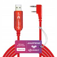 Programovací USB kabel Baofeng UV-82/UV-5R Mirkit FTDI Model3 Premium Red