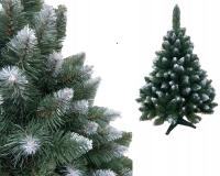 CHOINKA SZTUCZNA JAK ŻYWA 120CM ŚWIERK sosna JODŁA +stojak BIAŁE KOŃCE