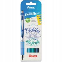 Набор шариковых ручек Energel Blue успокаивающий Pentel 4шт.