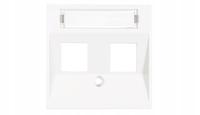 PŁYTKA CENTRALNA DO GNIAZDA RJ45 PODWÓJNA VISIO S55 BIAŁA