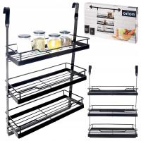 Półka KUCHENNA zawieszana na reling kuchenny metalowa piętrowa na przyprawy