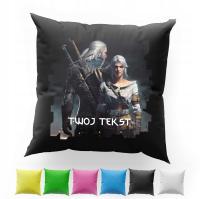 POSZEWKA Z NADRUKIEM BAWEŁNIANA 40x40CM - WIEDŹMIN WITCHER GRA FILM