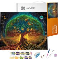 Haft Diamentowy Duży z Rama Diamond Painting 40x50 Księżycowe Drzewo Życia