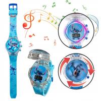 zegarek dziecięcy OBROTOWY dla dzieci LILO & STITCH + MUZYKA + ŚWIATŁO
