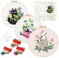 НАБОР ДЛЯ ВЫШИВАНИЯ ВЫШИВКИ КРЕСТОМ НИТЬ DIY ГОТОВЫЕ УЗОРЫ 3 ШТ