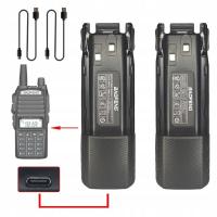2× akumulator bateria TYPE-C 3800 mAh powiększona do Baofeng UV82