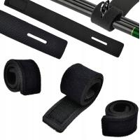 RZEP do spinania wędki wędek 24 x 3 cm opaska rzepy kolor CZARNY