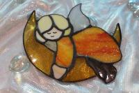 Aniołek na księżycu prezent anioł LP1 chrzest