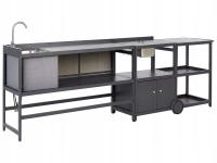 Садовый кухонный шкаф кухонный остров раковина с тележкой