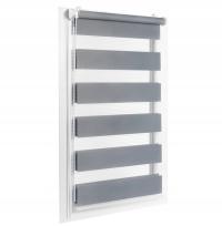 Рулонные шторы день ночь 55X150 см с натяжителем по размеру разные цвета