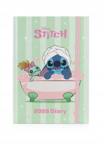 Kalendarz książkowy 2026 Lilo i Stitch Notatnik z gumką A5 Prezent