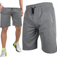 Spodenki dresowe męskie Distribution4you szare z zamkami