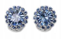 Чешские Клипсы Для Ушей, Серебряные Синие Сапфировые Кристаллы Для Подарка, Модные