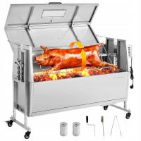 Grill Obrotowy 116,8CM 38W Udźwig 60KG Z Piec I Pokrywa Regulacja Wysokości