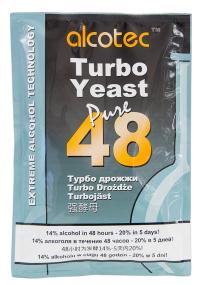 DROŻDŻE GORZELNICZE PURE ALCOTEC 48 TURBO 135 G SZYBKA FERMENTACJA DO 21 %