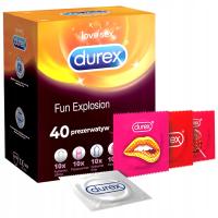 Prezerwatywy DUREX FUN EXPLOSION mix 4 różnych rodzajów cienkie 40 szt.
