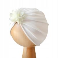 TURBAN CZAPECZKA BAWEŁNIANA NIEMOWLĘCA cienka na lato słońce letnia 44-48cm