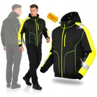 Мужская рабочая толстовка с капюшоном предупреждающая утепленная эластичная флисовая безопасность