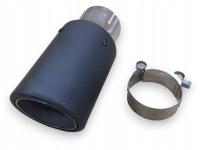 Końcówka Wydechu Tłumik Nakładka Obejma Samochodowa Wlot 55 mm Wylot 76 mm