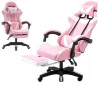 Офисное игровое кресло вращающееся игровое кресло для ног розовый розовый