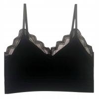 BIUSTONOSZ STANIK TOP DZIECIĘCY CZARNY PRĄŻKOWANY 170-176 15-16LAT