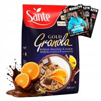 SANTE GRANOLA GOLD 300G BELGIJSKA CZEKOLADA I POMARAŃCZA BEZ PSZENICY (