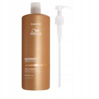 Wella Ultimate Smothh Szampon do Włosów Suchych 1000 ml + Pompka