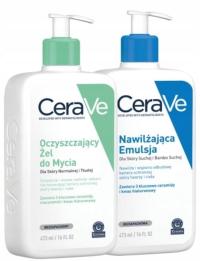 CeraVe zestaw żel do mycia twarzy ciała i emulsja do twarzy ciała 2x 473 ml