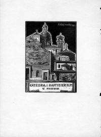 Tadeusz Cieślewski syn: Katedra i Baptysterium w Padwie, drzeworyt 1930