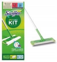 СУПЕР НАБОР ШВАБРЫ SWIFFER С КРЫШКОЙ 8 САЛФЕТОК 3 ЧИСТЯЩИЕ САЛФЕТКИ