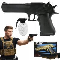 METALOWY PISTOLET NA KULKI DESERT EAGLE DEAGLE ASG 6mm CSGO CS2 SOLIDNY