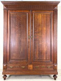 STYLOWA SZAFA EKLEKTYCZNA MASYWNA GARDEROBA EKLEKTYK LITY DĄB FRANCJA Z12