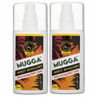 Mugga 50% DEET ochrona przed ukąszeniami zestaw 2x