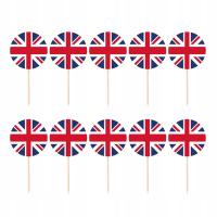 ritain Flag Cupcake Toppers Decorations British Food Cake Picks for Queen's