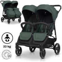 WÓZEK SPACEROWY DLA BLIŹNIĄT ROK PO ROKU AKCESORIA 0-22 KG EURO-CART JUNGLE
