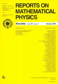 Reports On Mathematical Physics 63/1 2009