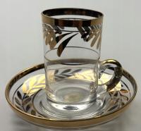 Szklanka z podstawką do herbaty tureckiej 4