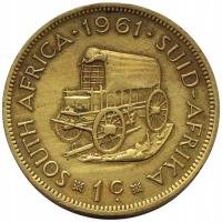 47167. Afryka Południowa - 1 cent - 1961r.