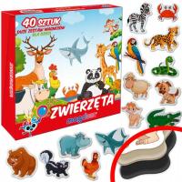 2X Zestaw Magnesów Zwierzęta ZESTAW SOLIDNE WYKONANIE UROCZE OBRAZKI