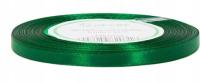 Атласная лента зеленая бутылка 6мм 32м