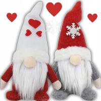 2x SKRZAT KRASNAL GNOM ŚWIĄTECZNY MIKOŁAJ PARA OZDOBA PREZENT NA ŚWIĘTA