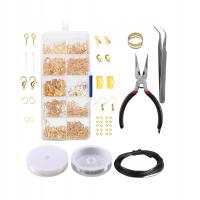 Zestaw do robienia kolczyków Haczyki do kolczyków Szpilki do uszu Otwarte pierścienie skokowe Ustalenia dotyczące biżuterii