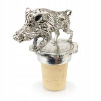 Ręcznie wykonany ozdobny korek do wina zatyczka butelki myśliwski wzór DZIK