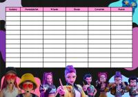 План урока A4 K-pop охотник на демонов K-POP HUNTRIX 21x30 см для школы