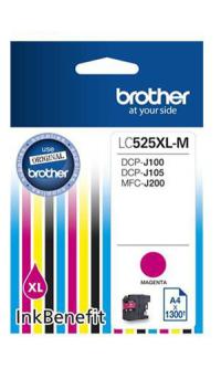 Tusz Brother LC525XLM MAGENTA 1300 do DCP-J100 DCP-J105 oryginalny