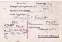 STALAG V B -VILLINGEN -WARSZAWA -list jeniecki -obieg 1944 rok czerwiec