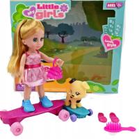 Скейтборд кукла с собачкой для детей