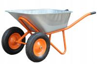 Садовая тачка двухколесная оцинкованная 100л / 140л