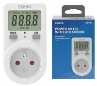 Ваттметр счетчик потребляемой энергии расход электроэнергии в розетку кВтч